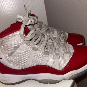 Jordan Kids Red and White Sneakers